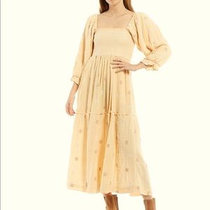 Dahlia Embroidered Maxi Dress Sz. Small